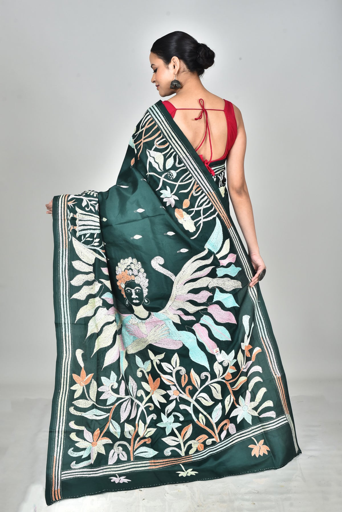 BANGALORE SILK KANTHA SAREE