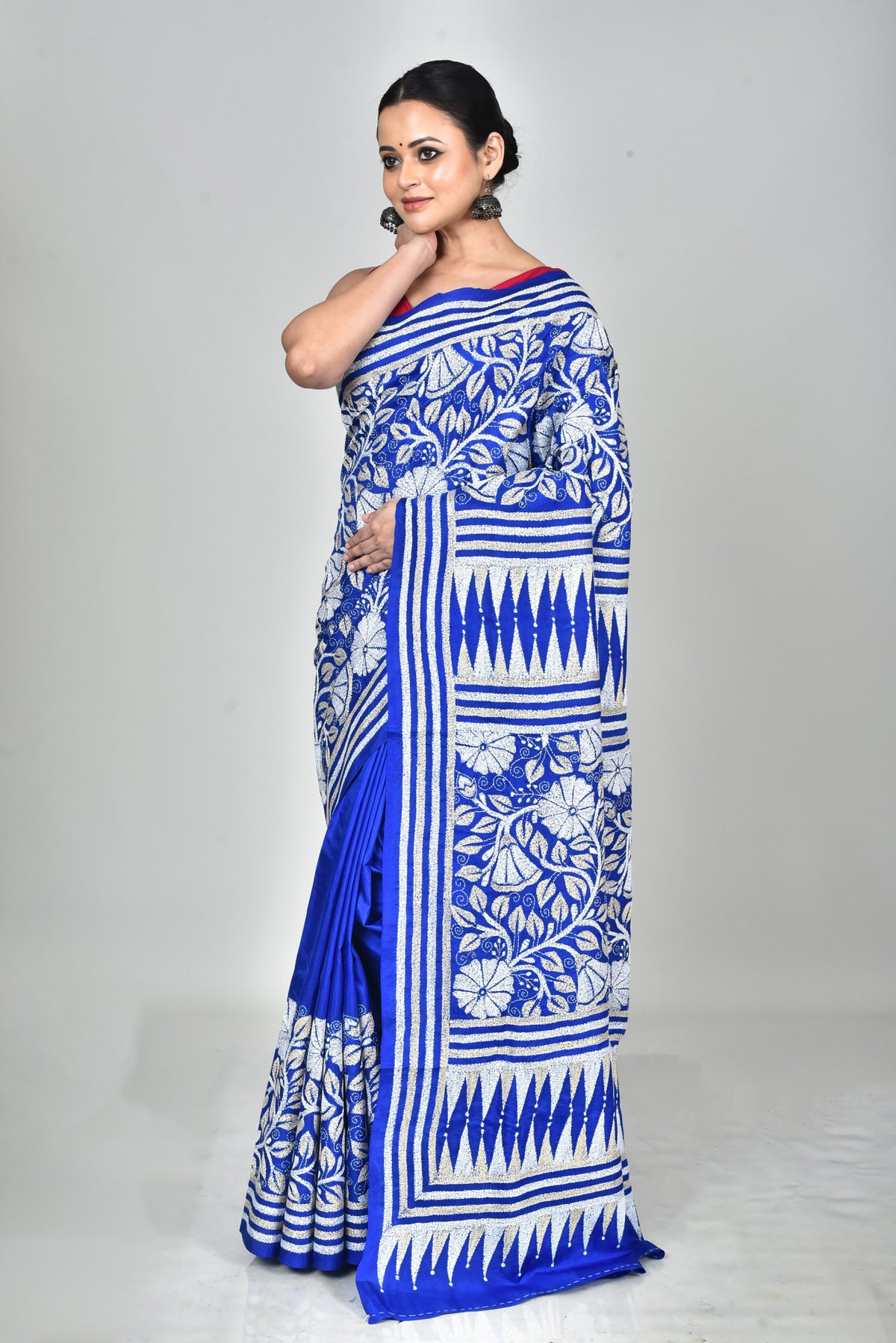BANGALORE SILK KANTHA SAREE