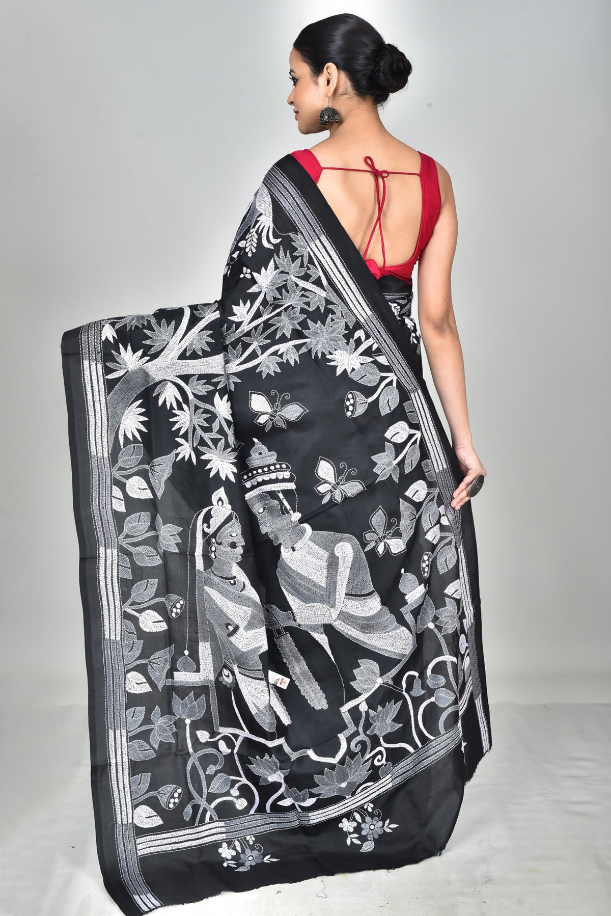 BANGALORE SILK KANTHA SAREE