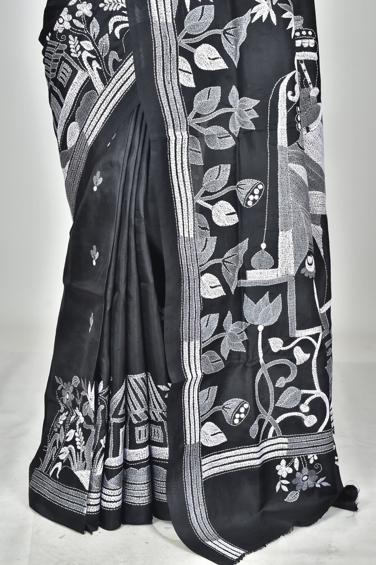 BANGALORE SILK KANTHA SAREE