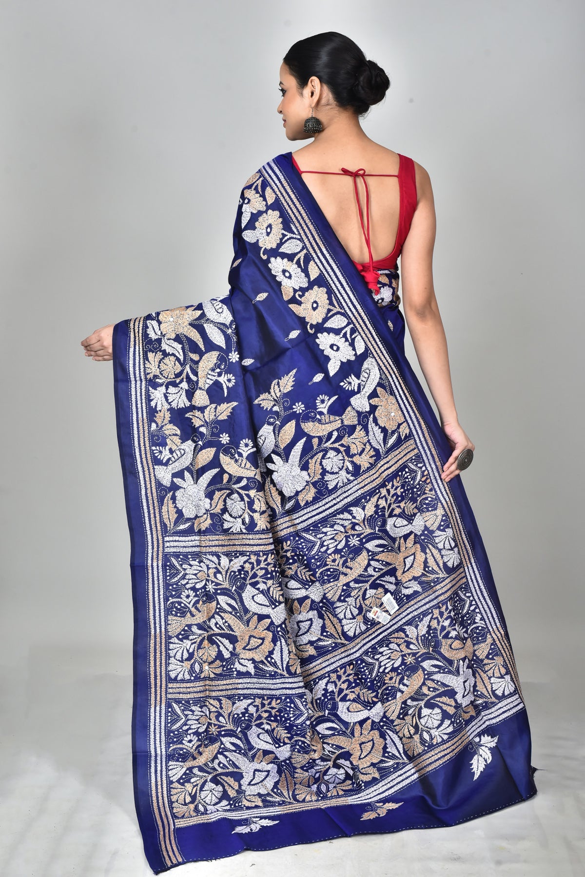 BANGALORE SILK KANTHA SAREE