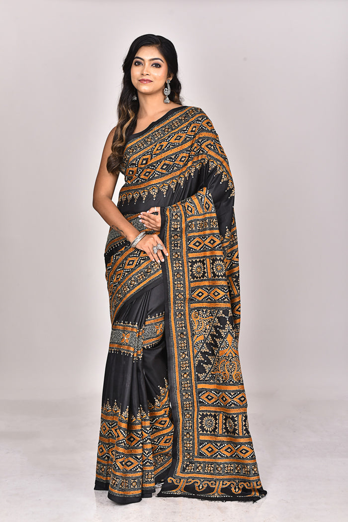 BANGALORE SILK KANTHA SAREE