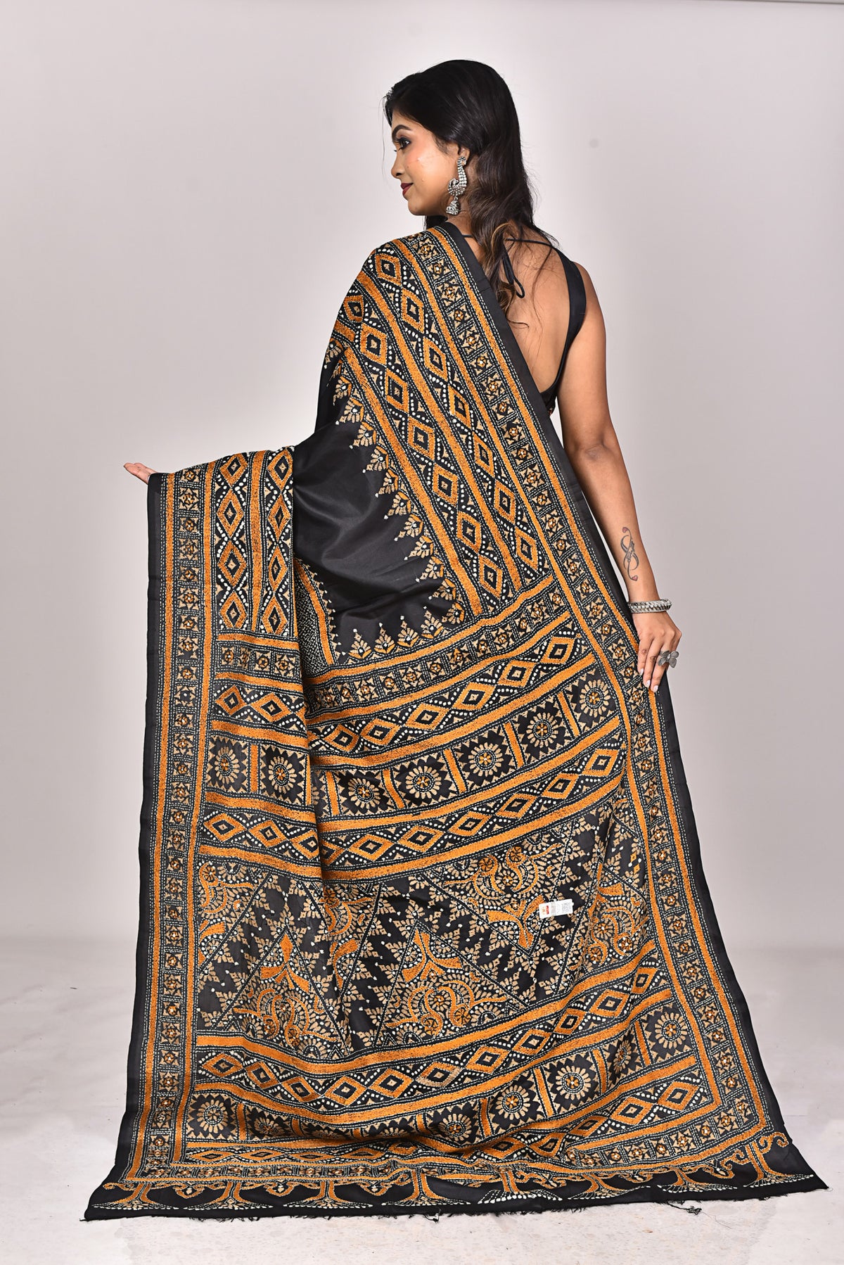 BANGALORE SILK KANTHA SAREE