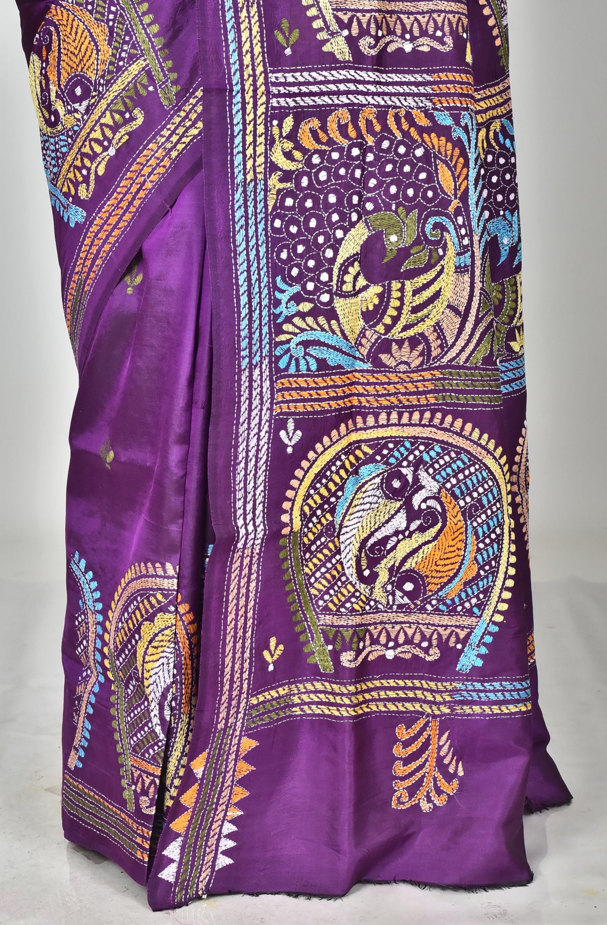 BANGALORE SILK KANTHA SAREE