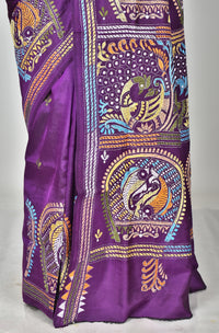 BANGALORE SILK KANTHA SAREE