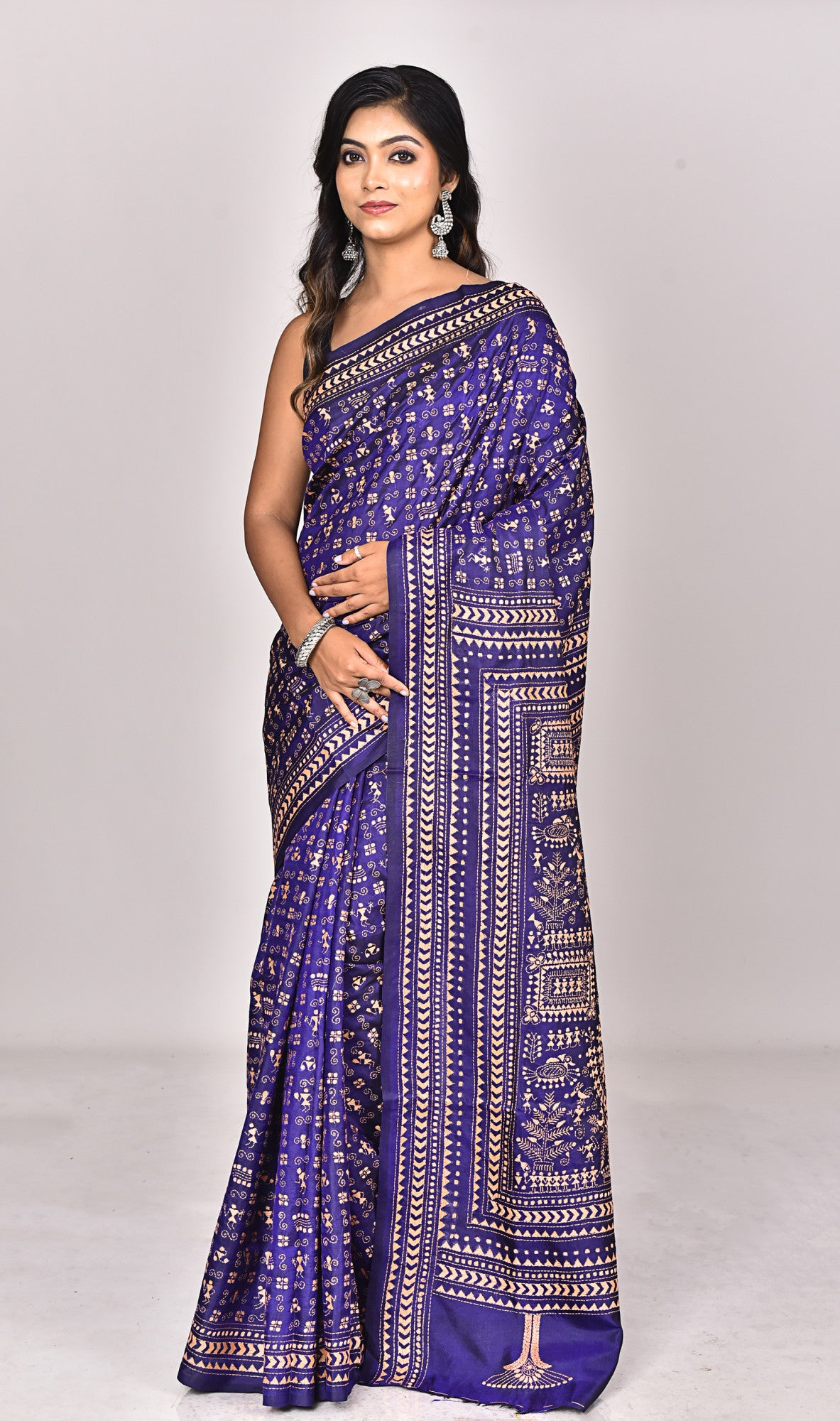 BANGALORE SILK KANTHA SAREE