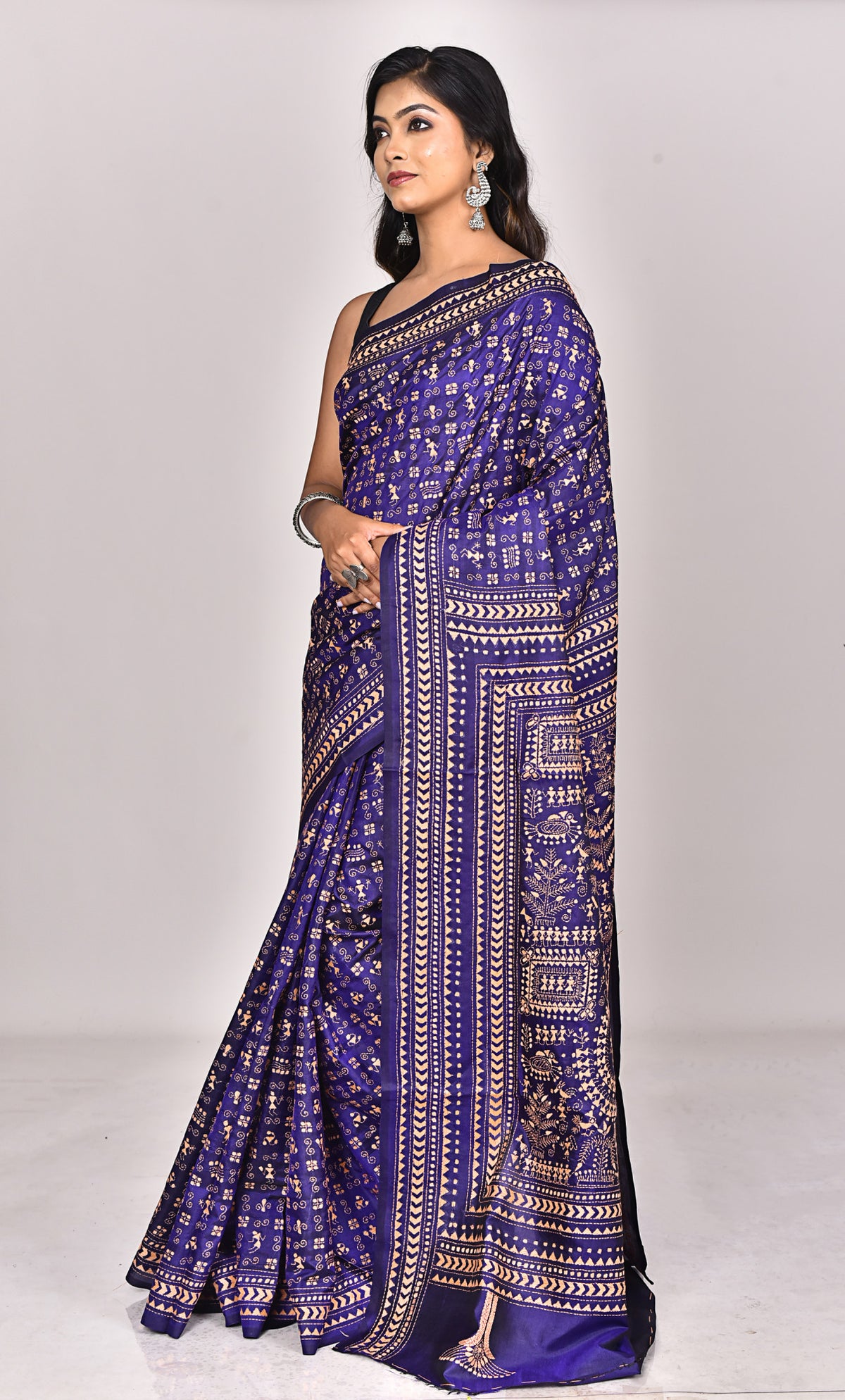 BANGALORE SILK KANTHA SAREE