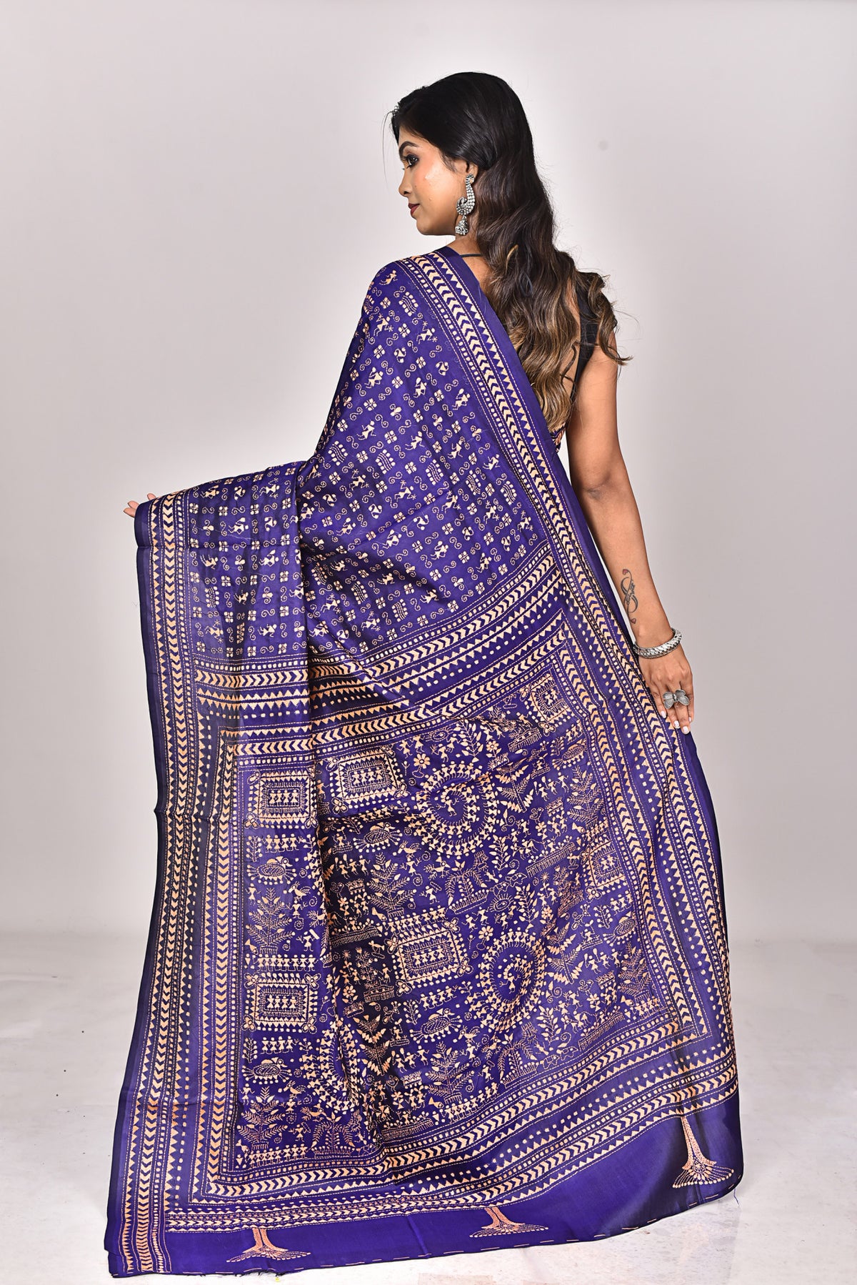 BANGALORE SILK KANTHA SAREE