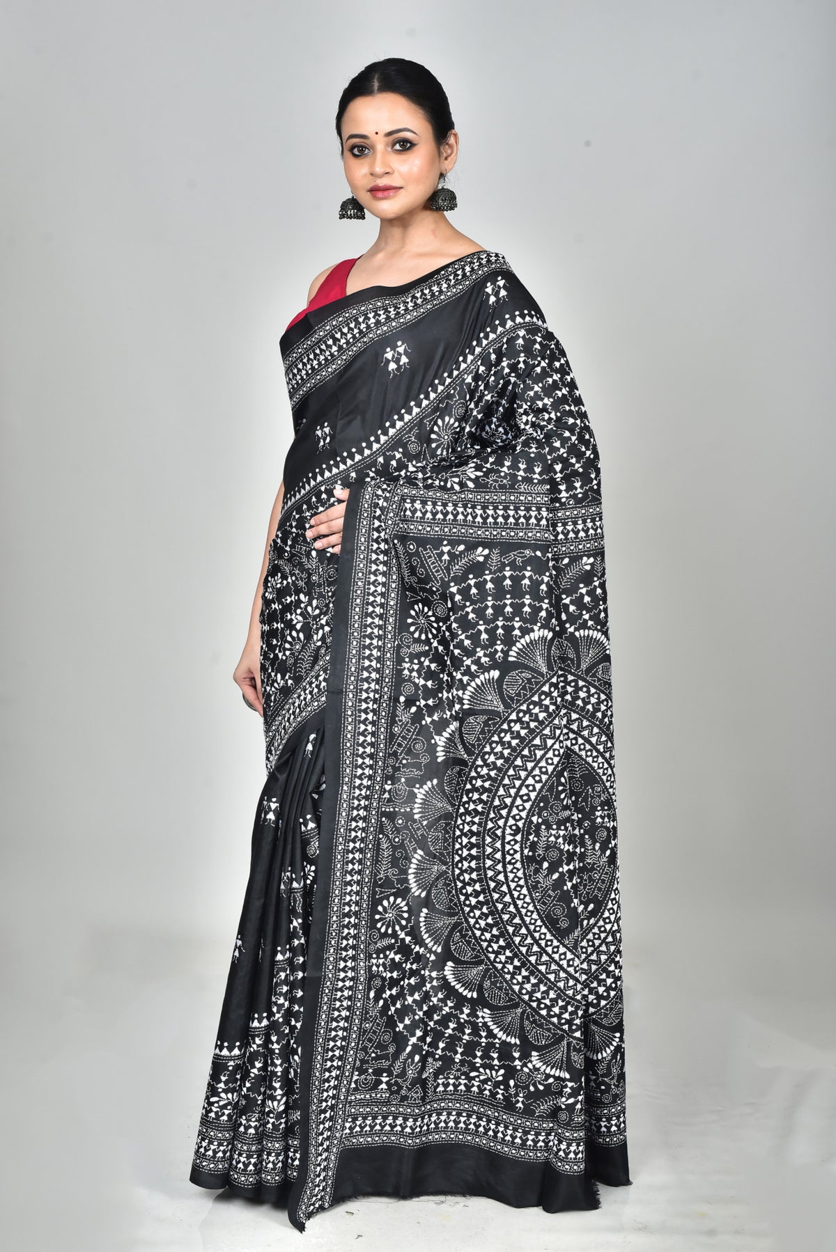 BANGALORE SILK KANTHA SAREE