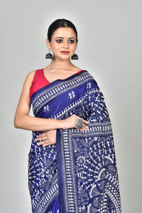 BANGALORE SILK KANTHA SAREE