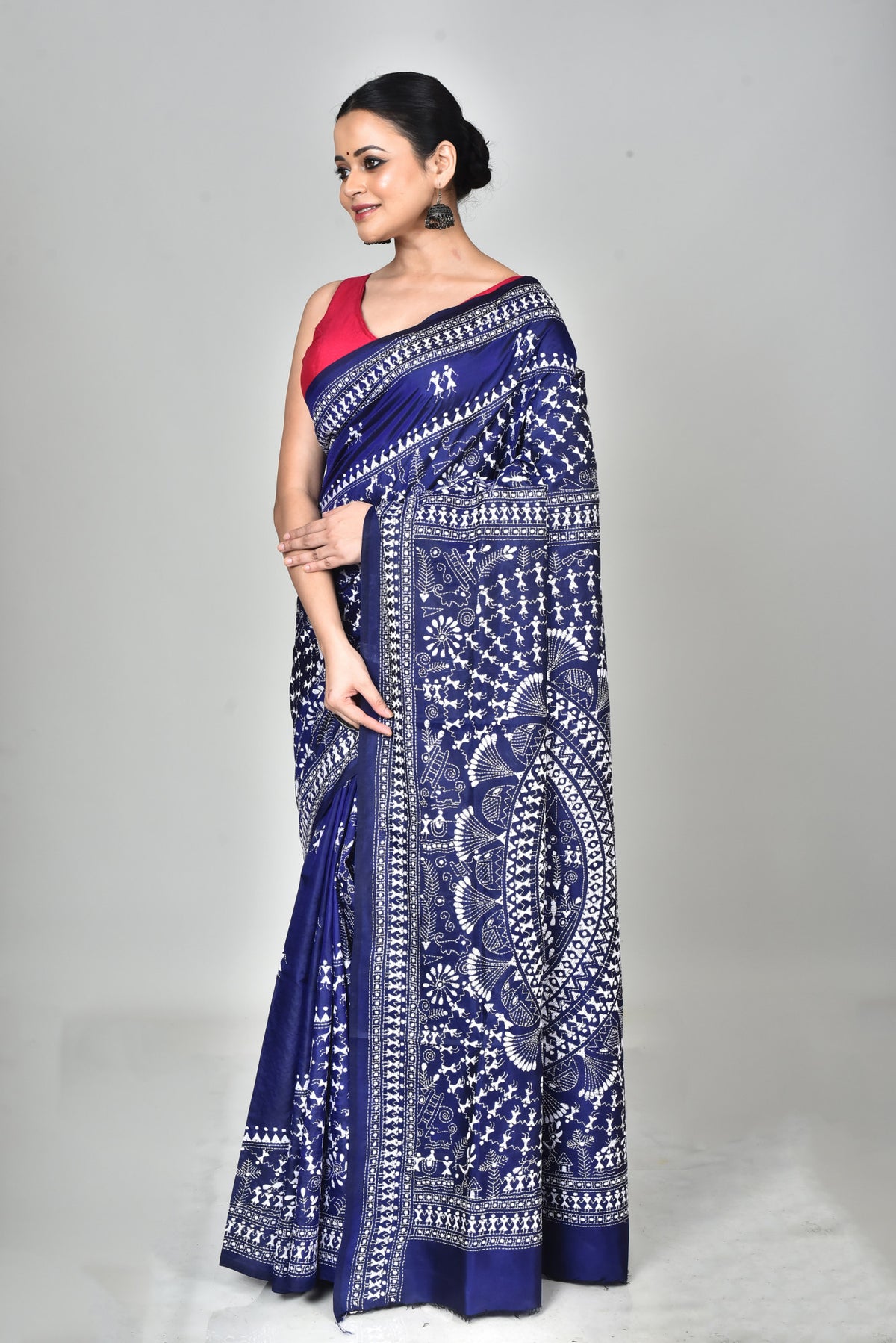 BANGALORE SILK KANTHA SAREE