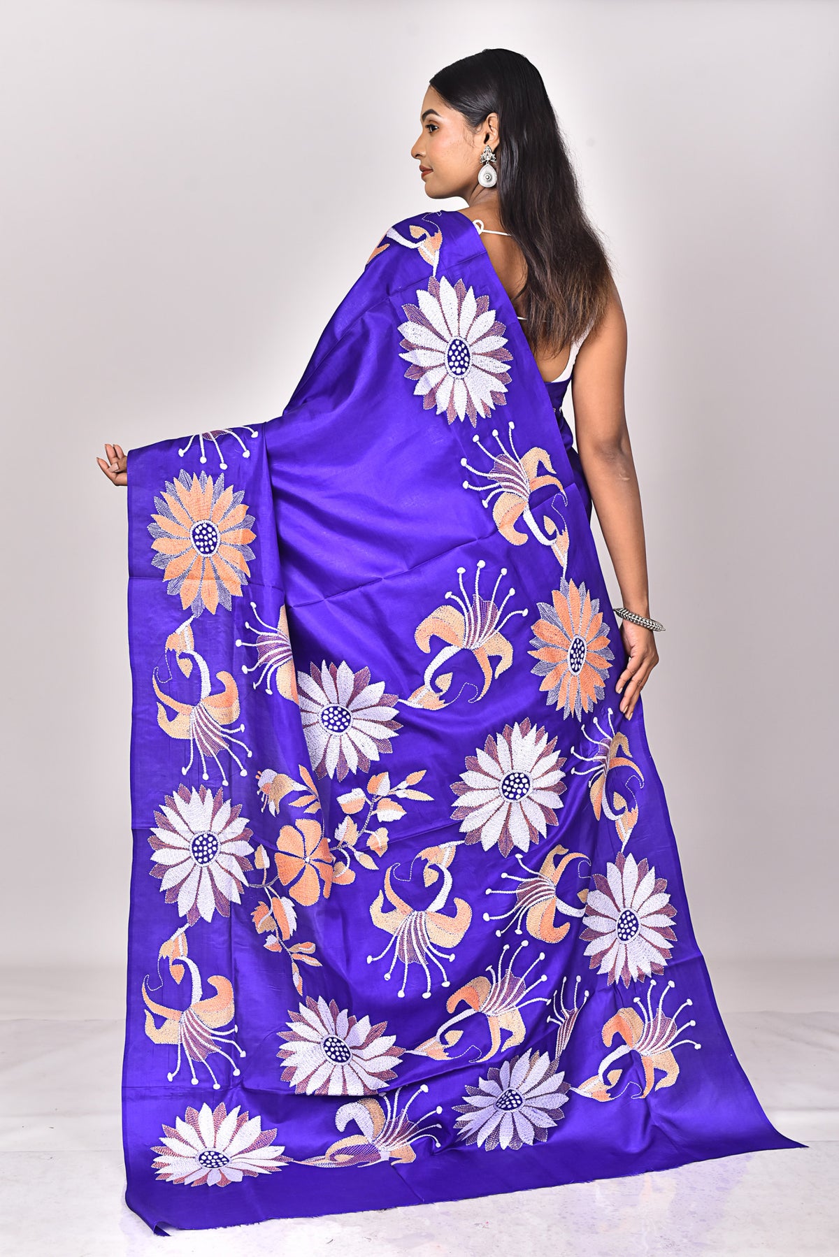 BANGALORE SILK KANTHA SAREE