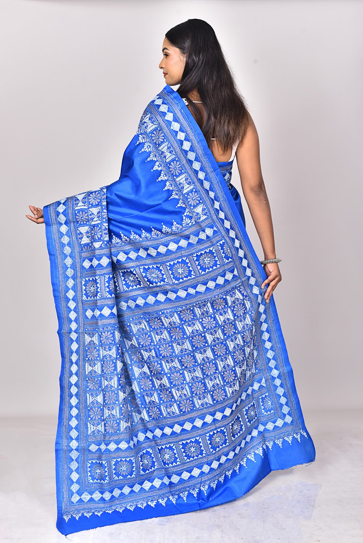 BANGALORE SILK KANTHA SAREE