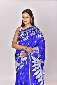 BANGALORE SILK KANTHA SAREE