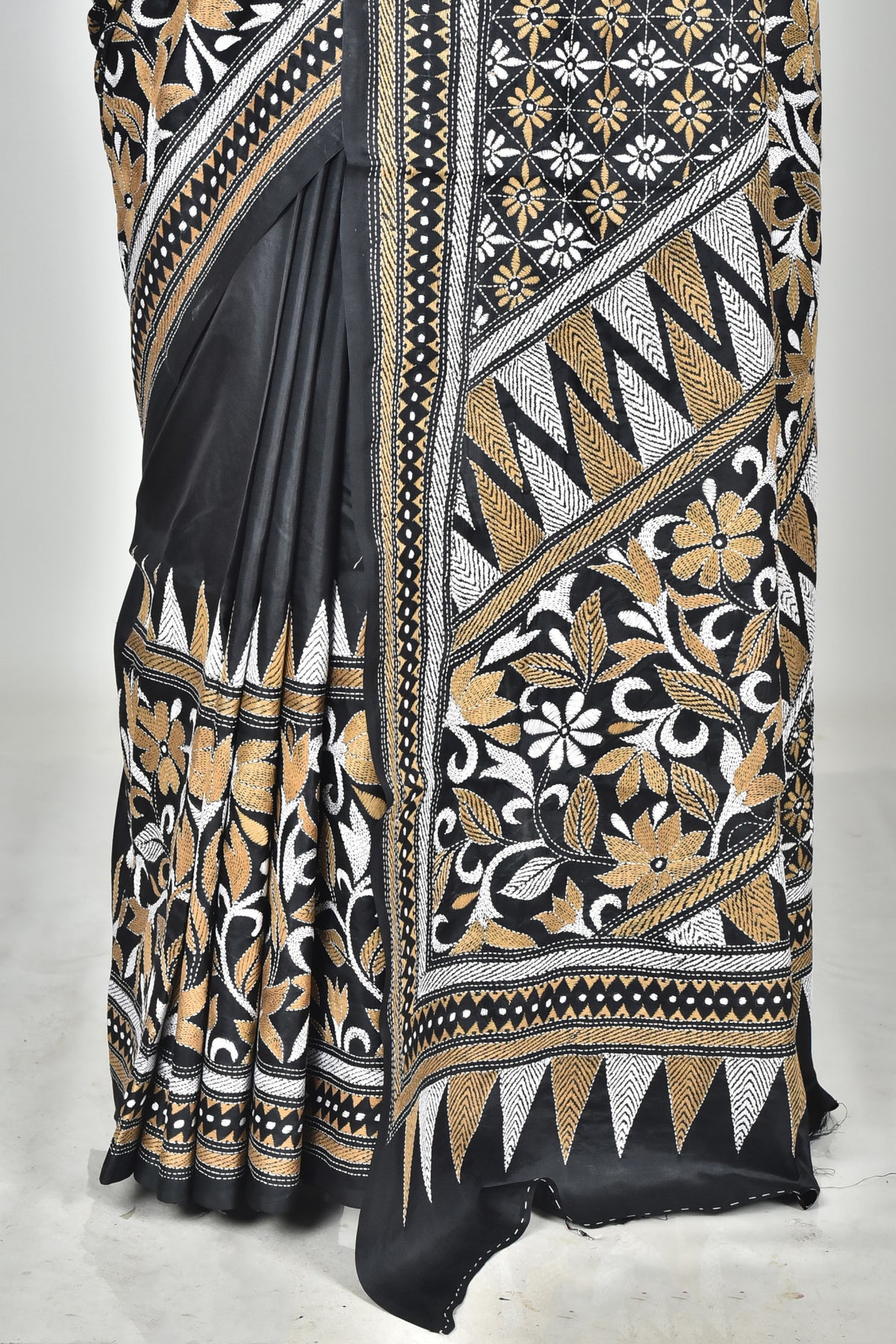 BANGALORE SILK KANTHA SAREE