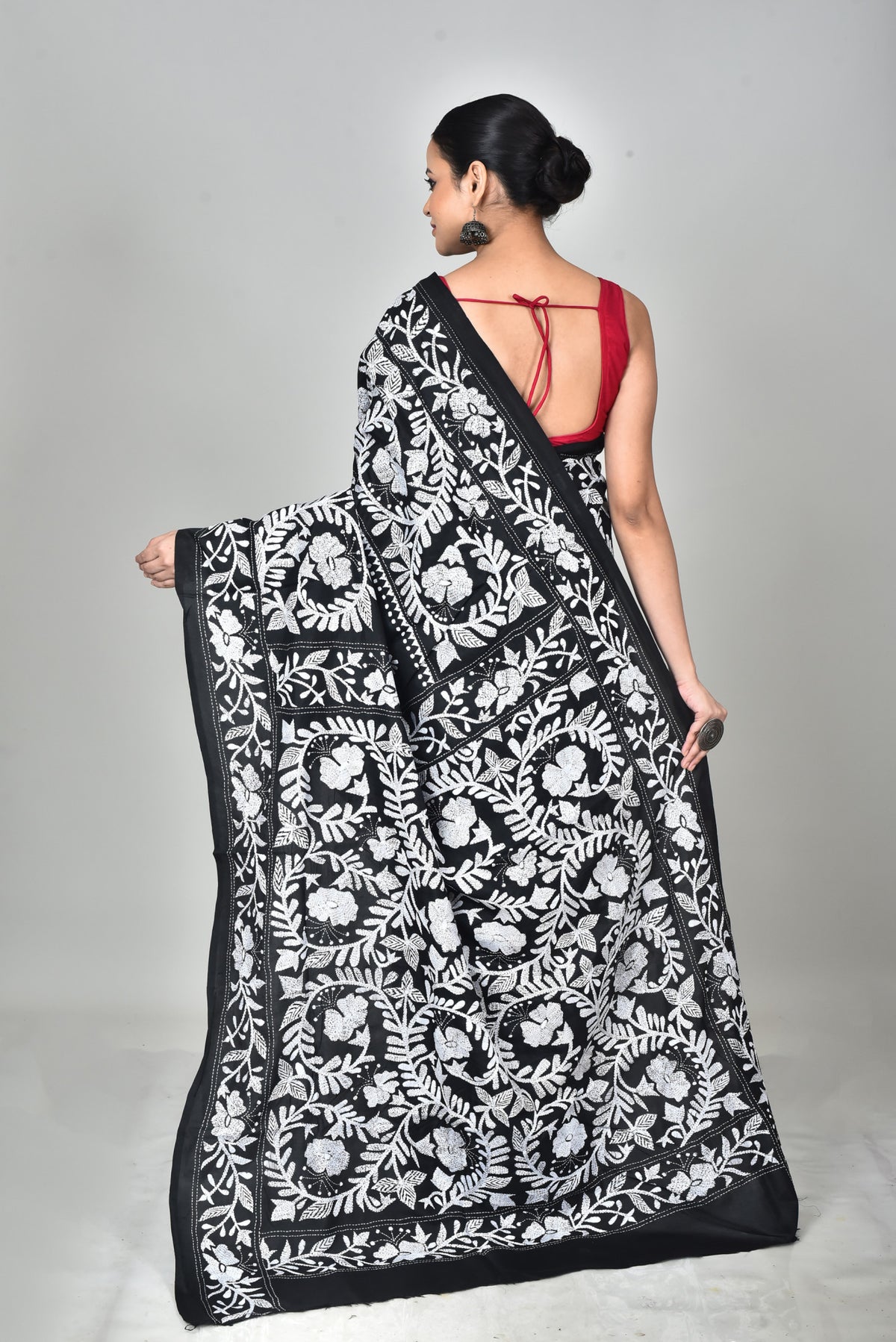 BANGALORE SILK KANTHA SAREE