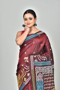 BANGALORE SILK KANTHA SAREE