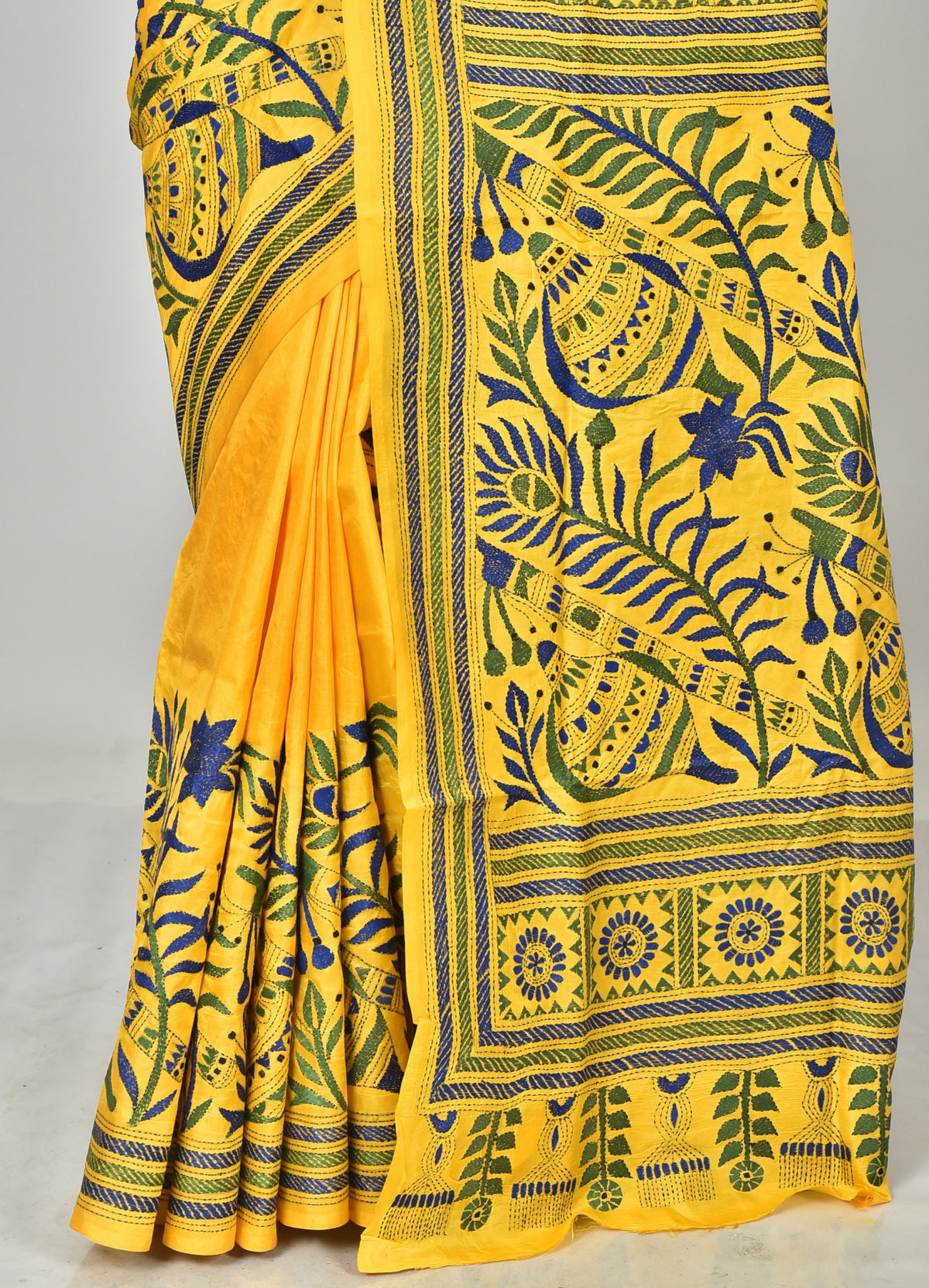 BANGALORE SILK KANTHA SAREE