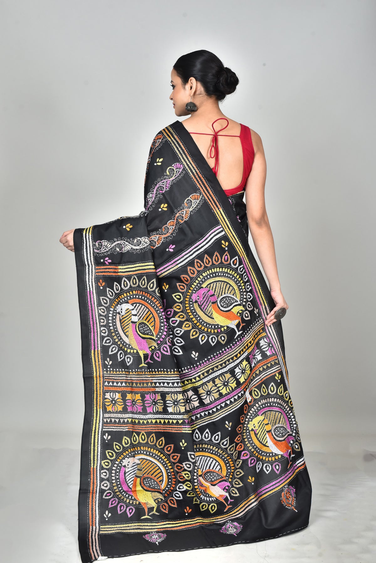 BANGALORE SILK KANTHA SAREE