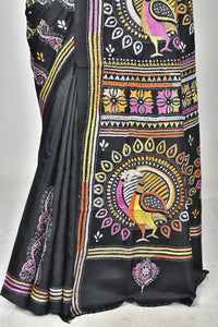 BANGALORE SILK KANTHA SAREE