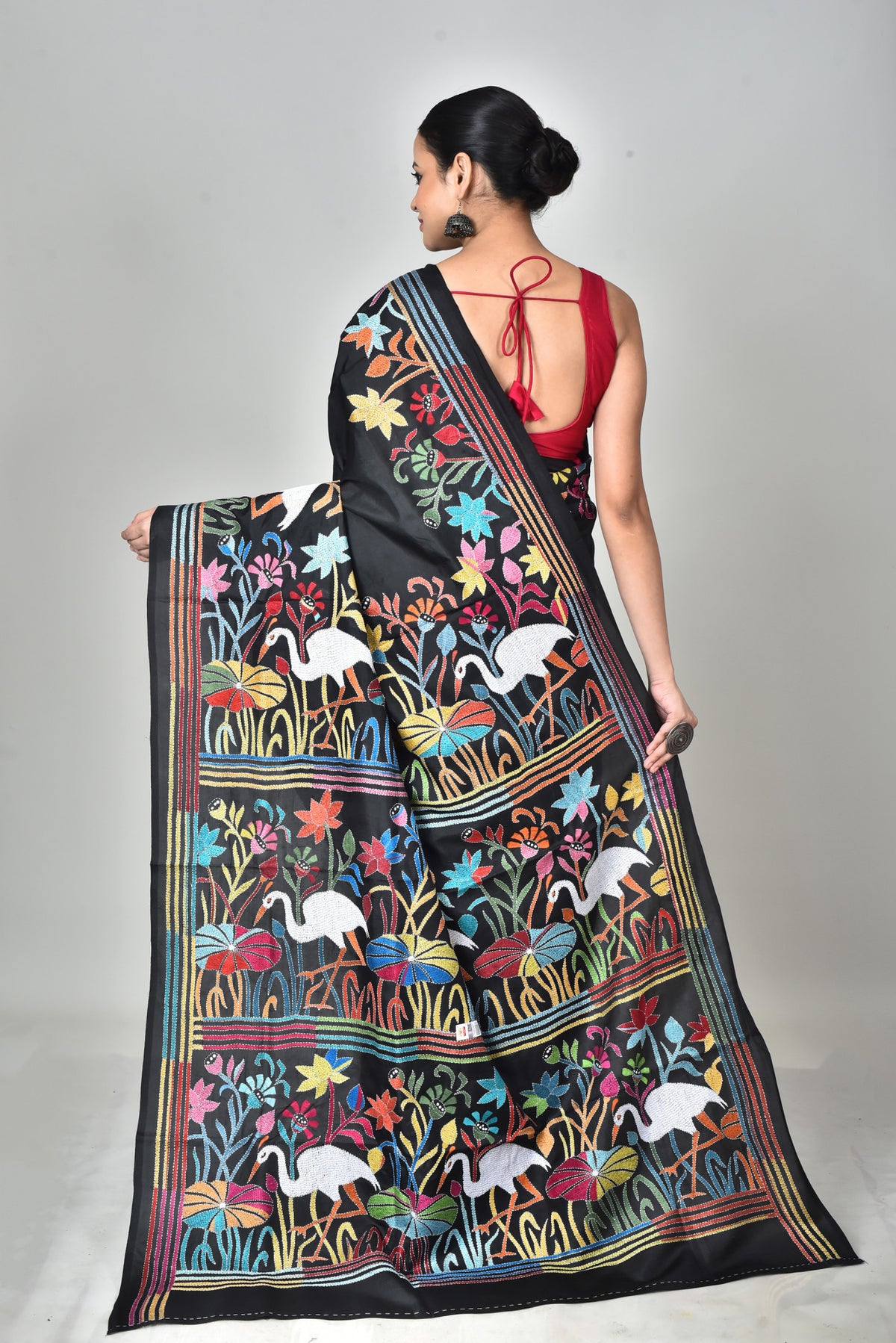 BANGALORE SILK KANTHA SAREE