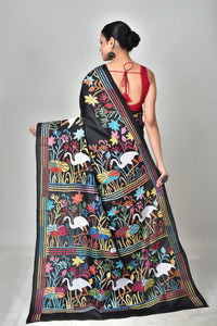 BANGALORE SILK KANTHA SAREE