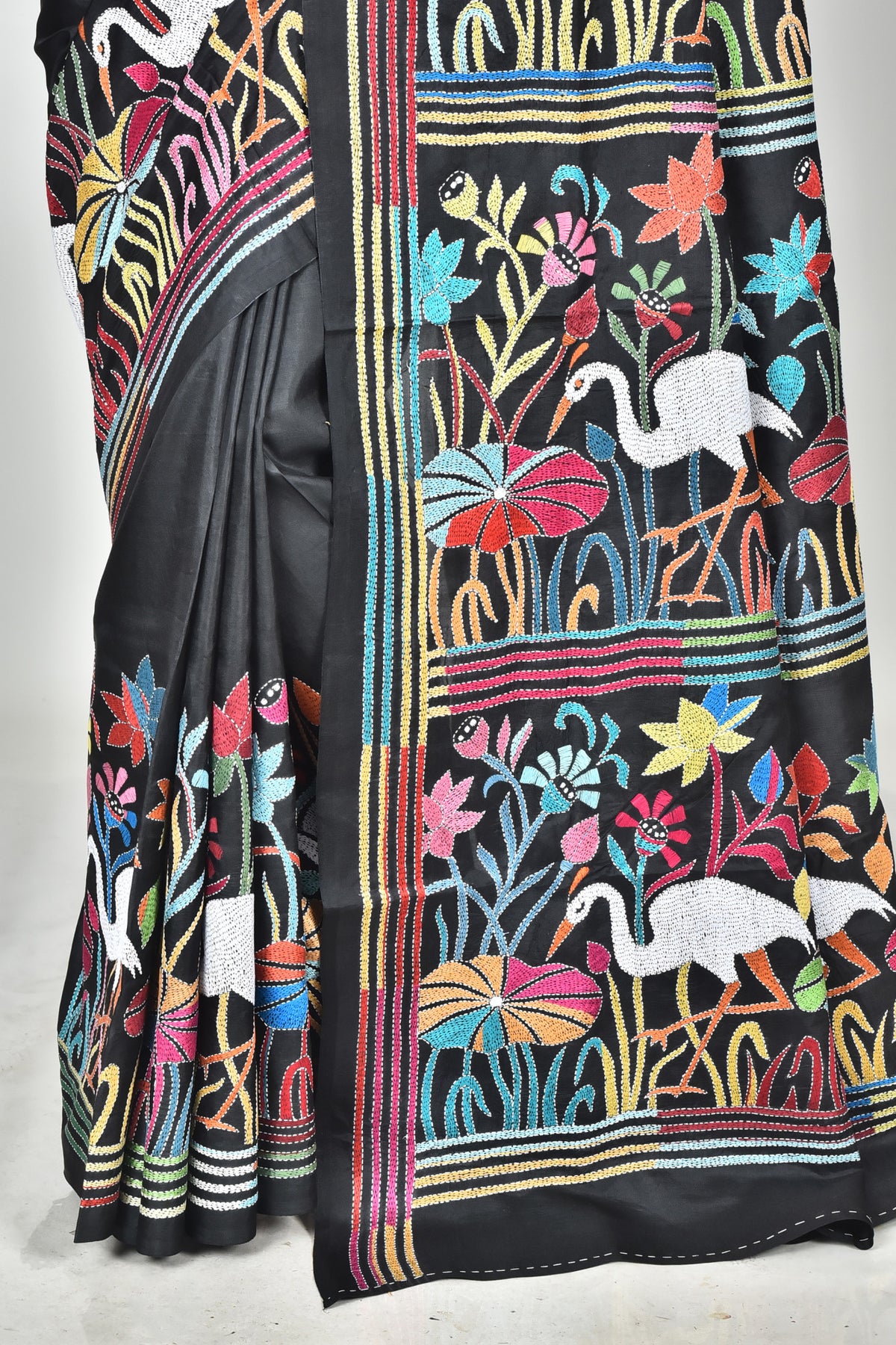 BANGALORE SILK KANTHA SAREE