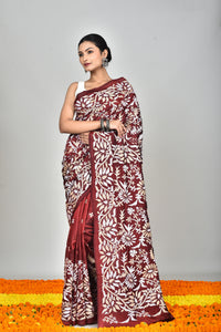 BANGALORE SILK KANTHA SAREE