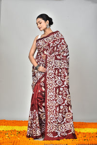BANGALORE SILK KANTHA SAREE