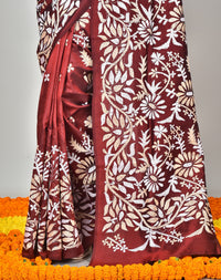 BANGALORE SILK KANTHA SAREE
