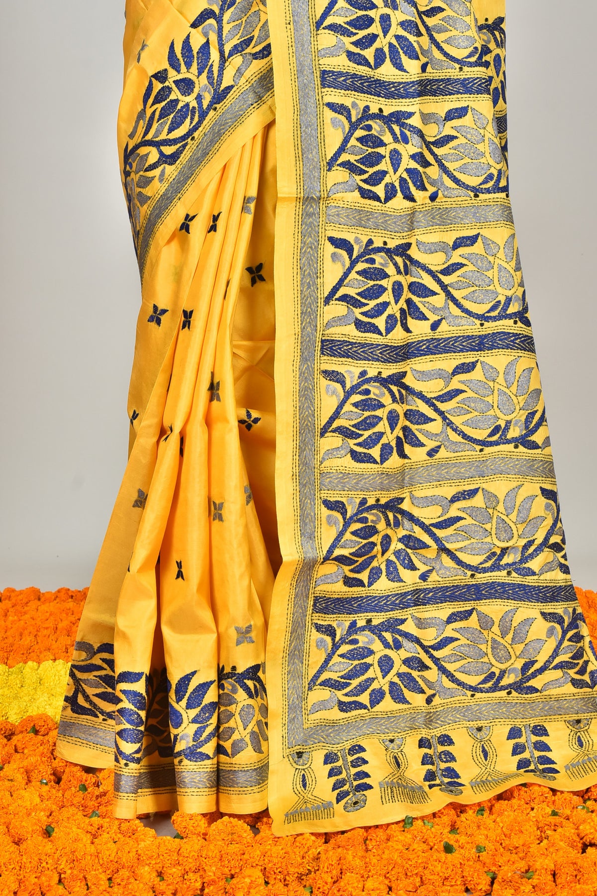 BANGALORE SILK KANTHA SAREE