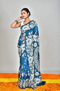 BANGALORE SILK KANTHA SAREE