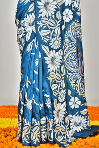 BANGALORE SILK KANTHA SAREE