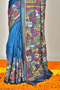 BANGALORE SILK KANTHA SAREE