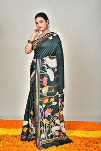 BANGALORE SILK KANTHA SAREE