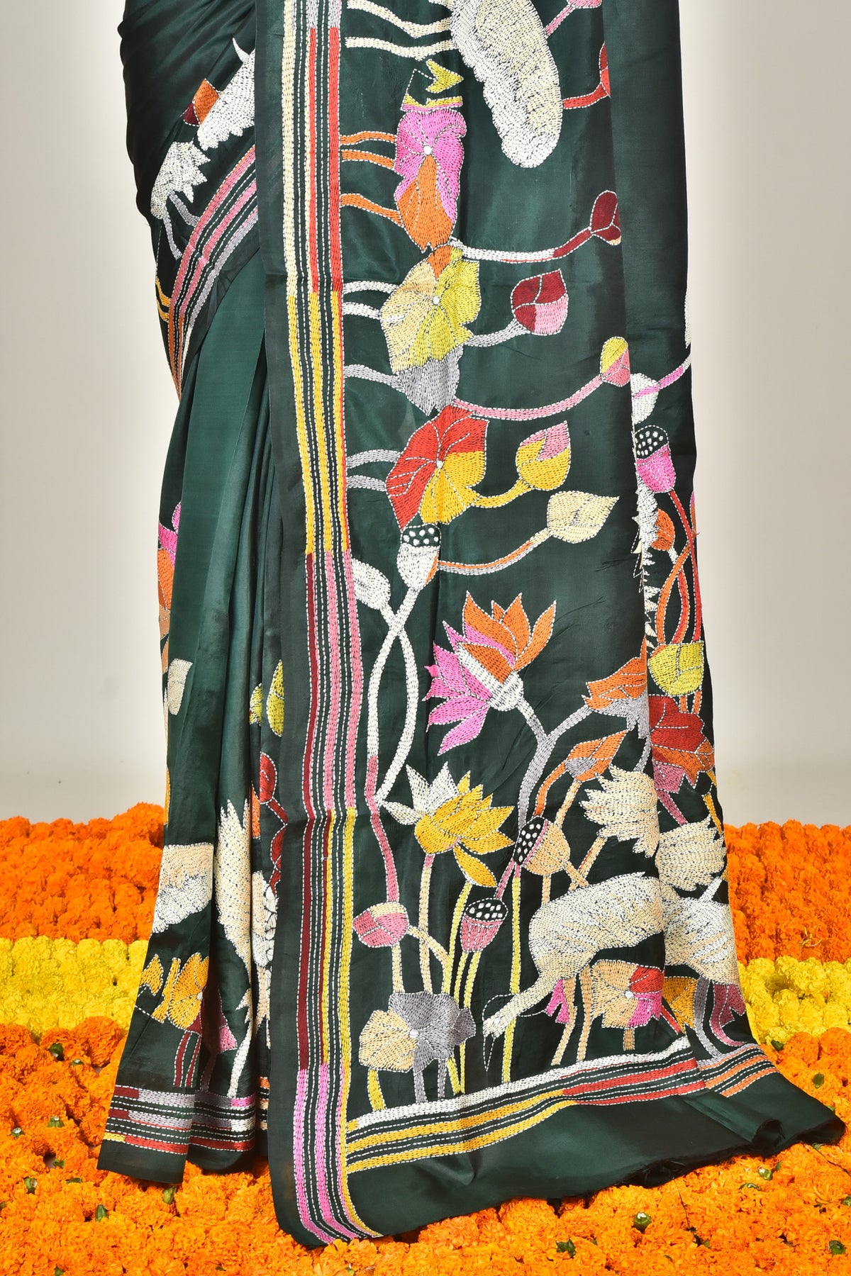 BANGALORE SILK KANTHA SAREE