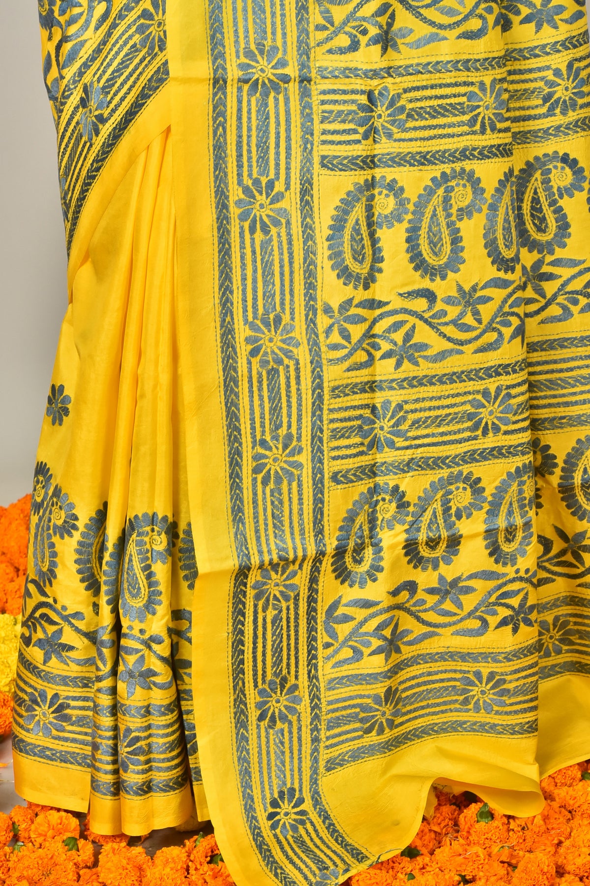 BANGALORE SILK KANTHA SAREE