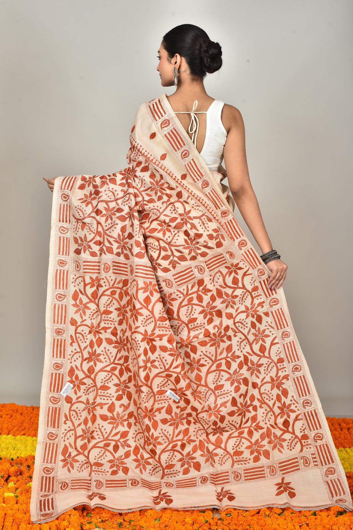 BANGALORE SILK KANTHA SAREE