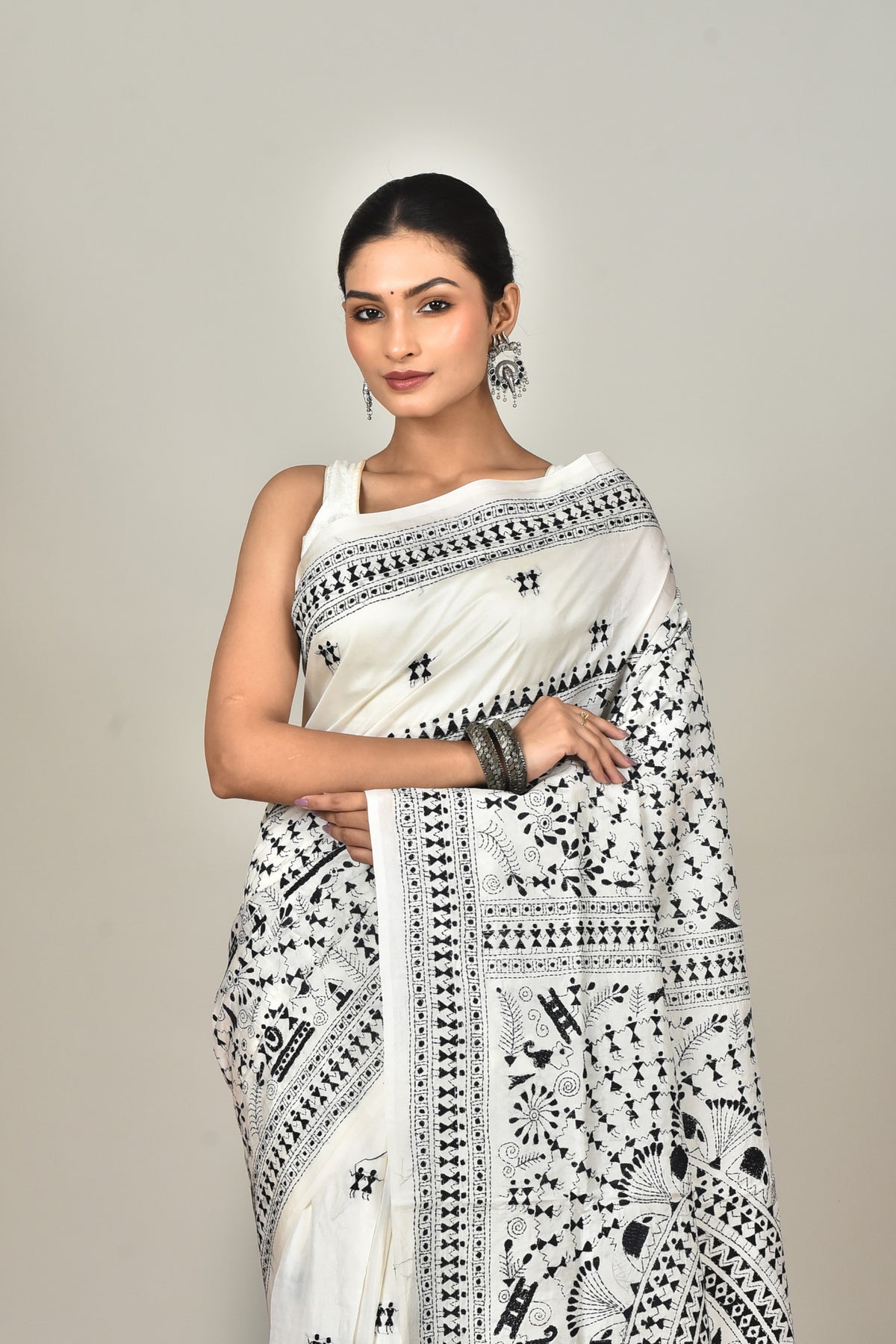 BANGALORE SILK KANTHA SAREE
