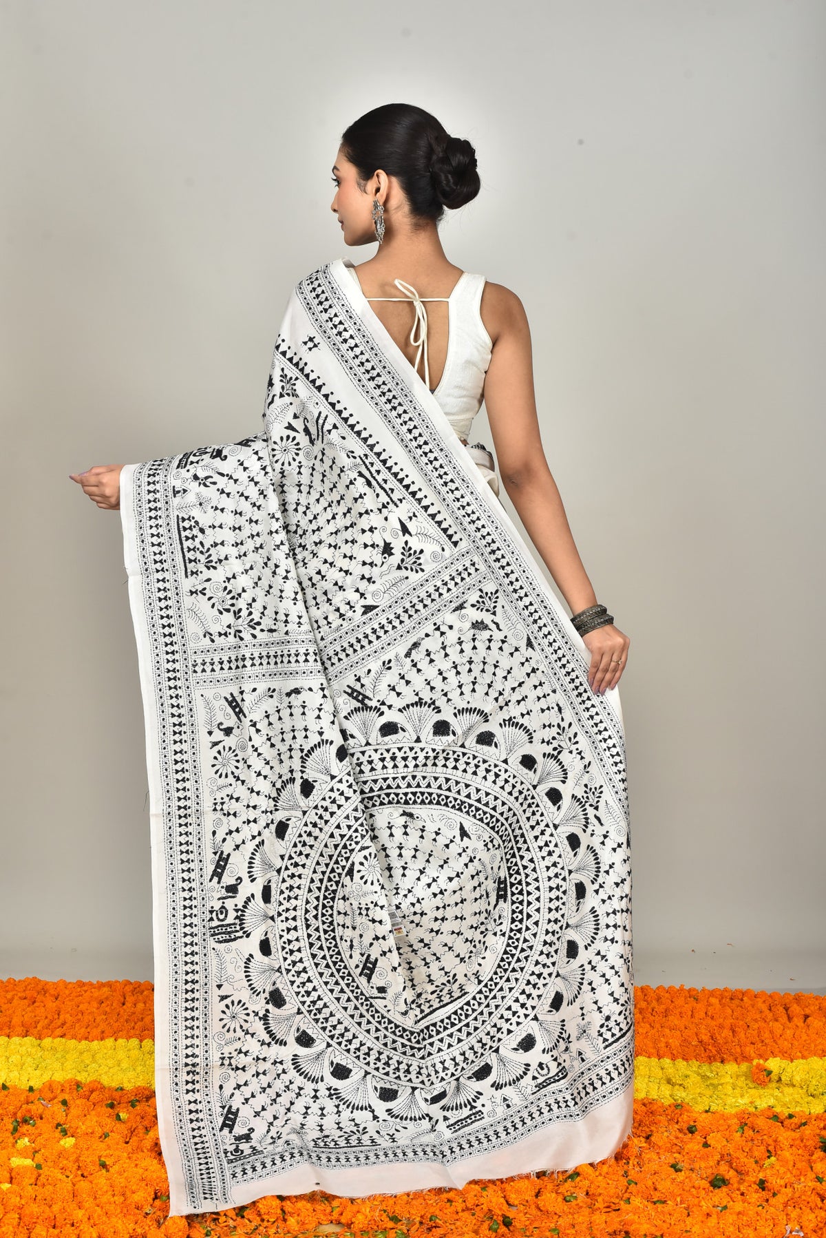 BANGALORE SILK KANTHA SAREE
