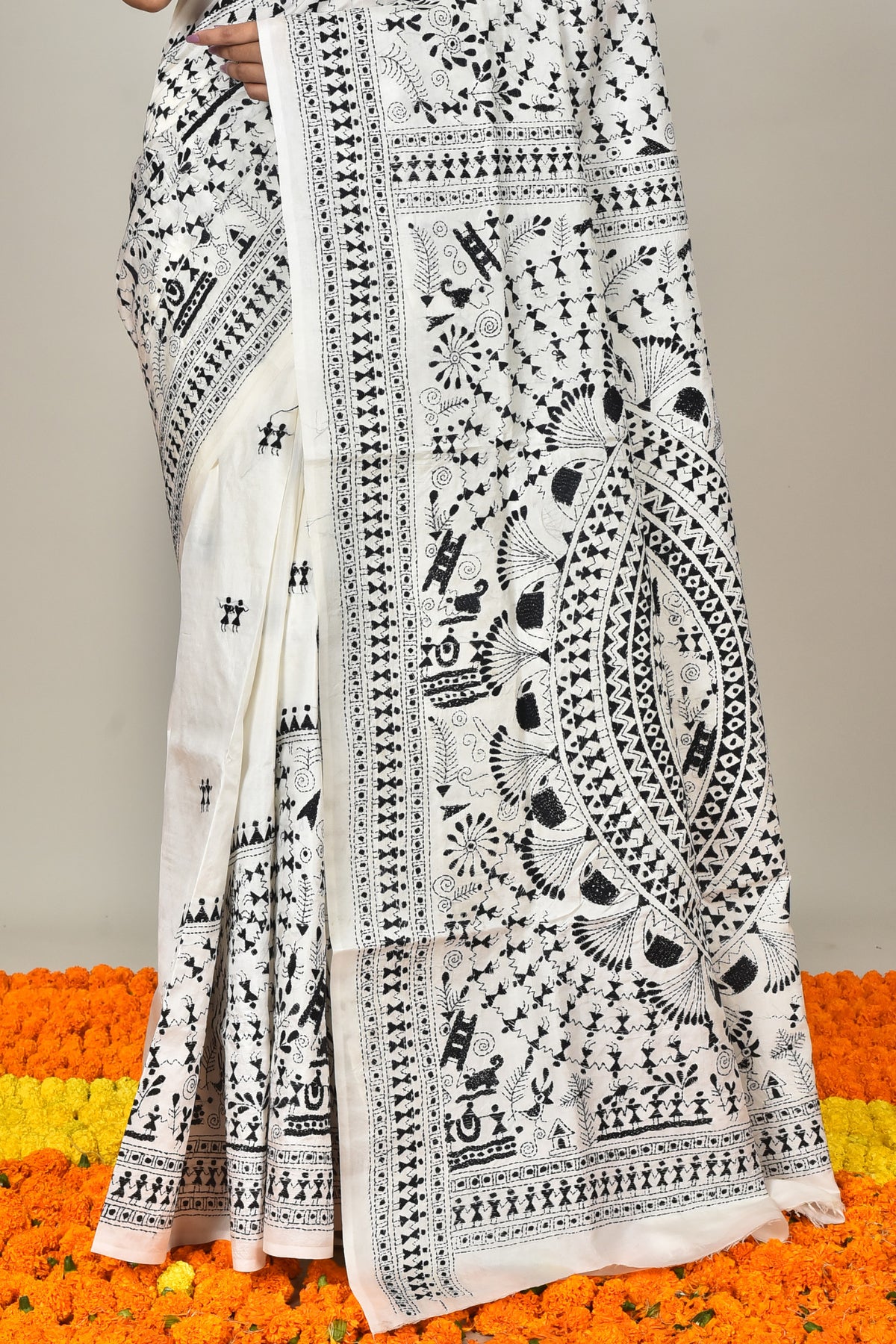 BANGALORE SILK KANTHA SAREE