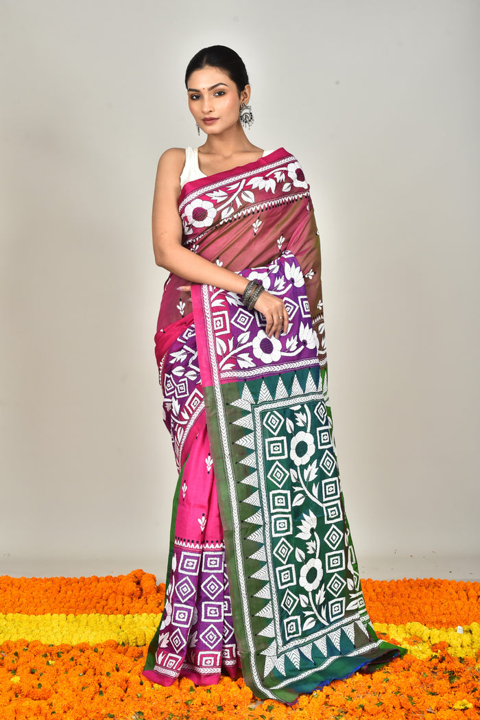 GACHI SILK DIY KANTHA SAREE