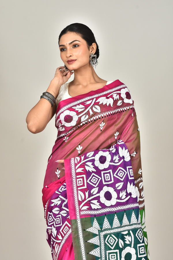 GACHI SILK DIY KANTHA SAREE