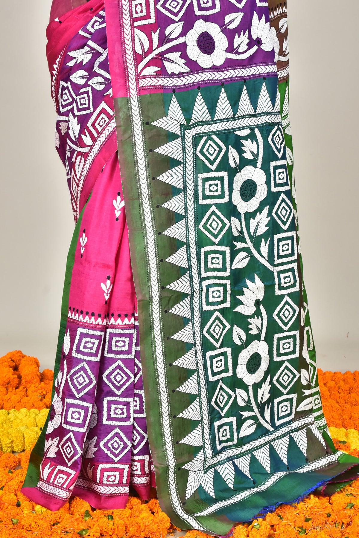 GACHI SILK DIY KANTHA SAREE