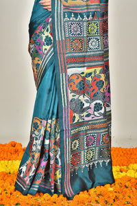 BANGALORE SILK KANTHA SAREE