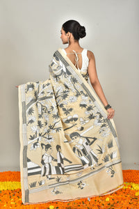BANGALORE SILK KANTHA SAREE