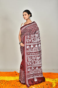 BANGALORE SILK KANTHA SAREE