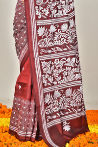 BANGALORE SILK KANTHA SAREE