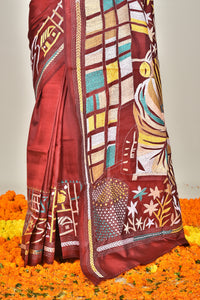BANGALORE SILK KANTHA SAREE