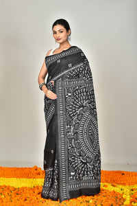 BANGALORE SILK KANTHA SAREE